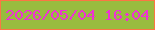 文字の大きさ：5、枠の色：fb7644、背景の色：99bc3f、文字の色：ee32d5 無料ブログパーツのブログ時計