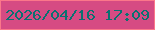 文字の大きさ：1、枠の色：fb778a、背景の色：d64b83、文字の色：0a7171 無料ブログパーツのブログ時計