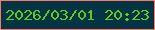 文字の大きさ：3、枠の色：fb7967、背景の色：023443、文字の色：61c721 無料ブログパーツのブログ時計