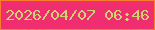 文字の大きさ：5、枠の色：fb7c2b、背景の色：f02d6f、文字の色：d1d373 無料ブログパーツのブログ時計