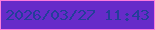 文字の大きさ：3、枠の色：fb7cdd、背景の色：662bc9、文字の色：243e9a 無料ブログパーツのブログ時計