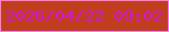 文字の大きさ：1、枠の色：fb7cf5、背景の色：c03e1b、文字の色：d215dd 無料ブログパーツのブログ時計