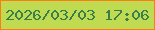 文字の大きさ：5、枠の色：fb7d13、背景の色：c0db51、文字の色：377f4b 無料ブログパーツのブログ時計