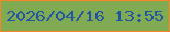 文字の大きさ：2、枠の色：fb852b、背景の色：80ab52、文字の色：2055a5 無料ブログパーツのブログ時計