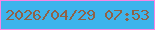 文字の大きさ：5、枠の色：fb85e5、背景の色：3eb4ec、文字の色：8f6247 無料ブログパーツのブログ時計
