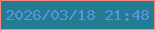 文字の大きさ：4、枠の色：fb887e、背景の色：227d92、文字の色：5c92df 無料ブログパーツのブログ時計