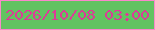 文字の大きさ：4、枠の色：fb88cb、背景の色：62c361、文字の色：dd3a97 無料ブログパーツのブログ時計