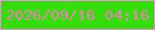 文字の大きさ：1、枠の色：fb8af8、背景の色：33df07、文字の色：f27bc8 無料ブログパーツのブログ時計