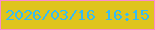文字の大きさ：4、枠の色：fb8bcf、背景の色：dfc41d、文字の色：36bcf3 無料ブログパーツのブログ時計