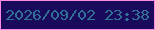 文字の大きさ：2、枠の色：fb8be1、背景の色：190a5b、文字の色：317097 無料ブログパーツのブログ時計