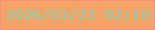 文字の大きさ：4、枠の色：fb8d80、背景の色：f5a367、文字の色：89d0b1 無料ブログパーツのブログ時計