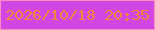 文字の大きさ：4、枠の色：fb8dc3、背景の色：d246e4、文字の色：f4843d 無料ブログパーツのブログ時計