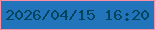 文字の大きさ：4、枠の色：fb90a5、背景の色：2375bb、文字の色：00455d 無料ブログパーツのブログ時計