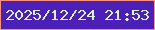 文字の大きさ：2、枠の色：fb917f、背景の色：4c1fb7、文字の色：dcf0d3 無料ブログパーツのブログ時計