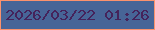文字の大きさ：5、枠の色：fb926d、背景の色：476597、文字の色：45235b 無料ブログパーツのブログ時計