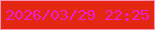 文字の大きさ：3、枠の色：fb93b8、背景の色：e32711、文字の色：ee1ed0 無料ブログパーツのブログ時計