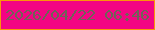 文字の大きさ：4、枠の色：fb9409、背景の色：f30583、文字の色：6f6457 無料ブログパーツのブログ時計