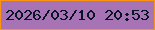 文字の大きさ：1、枠の色：fb9412、背景の色：a773b4、文字の色：071625 無料ブログパーツのブログ時計