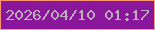 文字の大きさ：5、枠の色：fb966e、背景の色：8a169c、文字の色：bdaeba 無料ブログパーツのブログ時計