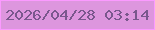文字の大きさ：1、枠の色：fb9aff、背景の色：dd96de、文字の色：7a578d 無料ブログパーツのブログ時計