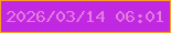文字の大きさ：1、枠の色：fb9c2a、背景の色：c029e1、文字の色：e27cdf 無料ブログパーツのブログ時計