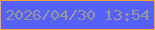 文字の大きさ：3、枠の色：fba433、背景の色：5661f9、文字の色：979794 無料ブログパーツのブログ時計