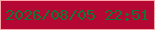 文字の大きさ：4、枠の色：fba4a7、背景の色：b40733、文字の色：0e7831 無料ブログパーツのブログ時計