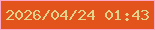 文字の大きさ：4、枠の色：fba7c6、背景の色：e3541c、文字の色：e3d289 無料ブログパーツのブログ時計