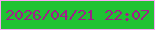 文字の大きさ：5、枠の色：fba7f8、背景の色：20c333、文字の色：a11e8a 無料ブログパーツのブログ時計
