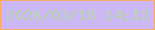 文字の大きさ：1、枠の色：fba966、背景の色：cbb8f5、文字の色：b9d7ad 無料ブログパーツのブログ時計