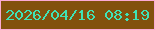 文字の大きさ：4、枠の色：fbaad5、背景の色：82510d、文字の色：3fe3b6 無料ブログパーツのブログ時計