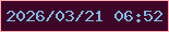 文字の大きさ：4、枠の色：fbabae、背景の色：3d0526、文字の色：83bae5 無料ブログパーツのブログ時計