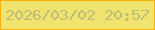 文字の大きさ：5、枠の色：fbb007、背景の色：f0e46e、文字の色：bbbc7a 無料ブログパーツのブログ時計