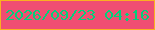 文字の大きさ：1、枠の色：fbb020、背景の色：f04e72、文字の色：02d07b 無料ブログパーツのブログ時計