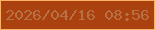 文字の大きさ：3、枠の色：fbb167、背景の色：aa410f、文字の色：b77145 無料ブログパーツのブログ時計