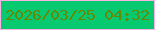文字の大きさ：1、枠の色：fbb1e1、背景の色：07c96f、文字の色：638907 無料ブログパーツのブログ時計