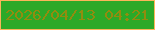 文字の大きさ：4、枠の色：fbb55a、背景の色：2ca928、文字の色：928c0f 無料ブログパーツのブログ時計