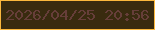 文字の大きさ：1、枠の色：fbb83d、背景の色：392b0f、文字の色：663e39 無料ブログパーツのブログ時計
