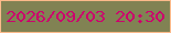 文字の大きさ：2、枠の色：fbba8a、背景の色：818253、文字の色：cc016d 無料ブログパーツのブログ時計
