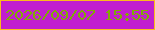 文字の大きさ：4、枠の色：fbbb1b、背景の色：c11ecf、文字の色：80aa04 無料ブログパーツのブログ時計