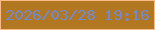 文字の大きさ：1、枠の色：fbbb88、背景の色：b17821、文字の色：6f8ad1 無料ブログパーツのブログ時計