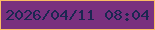 文字の大きさ：1、枠の色：fbbc64、背景の色：79307e、文字の色：1b2751 無料ブログパーツのブログ時計