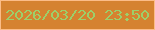 文字の大きさ：3、枠の色：fbbc88、背景の色：d58230、文字の色：9ccf6a 無料ブログパーツのブログ時計