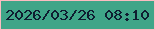 文字の大きさ：4、枠の色：fbbcc1、背景の色：3fa588、文字の色：0f1d31 無料ブログパーツのブログ時計