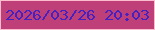 文字の大きさ：2、枠の色：fbbccd、背景の色：bf3f78、文字の色：4421c0 無料ブログパーツのブログ時計