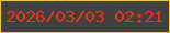 文字の大きさ：2、枠の色：fbc02d、背景の色：40423f、文字の色：f22e14 無料ブログパーツのブログ時計