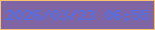 文字の大きさ：1、枠の色：fbc173、背景の色：8065a4、文字の色：5071ed 無料ブログパーツのブログ時計