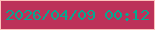文字の大きさ：1、枠の色：fbc2bc、背景の色：bc3159、文字の色：06a890 無料ブログパーツのブログ時計