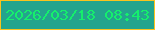 文字の大きさ：5、枠の色：fbc31e、背景の色：24a48d、文字の色：15ef6c 無料ブログパーツのブログ時計