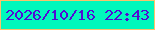 文字の大きさ：5、枠の色：fbc36b、背景の色：01f8bc、文字の色：520bd4 無料ブログパーツのブログ時計